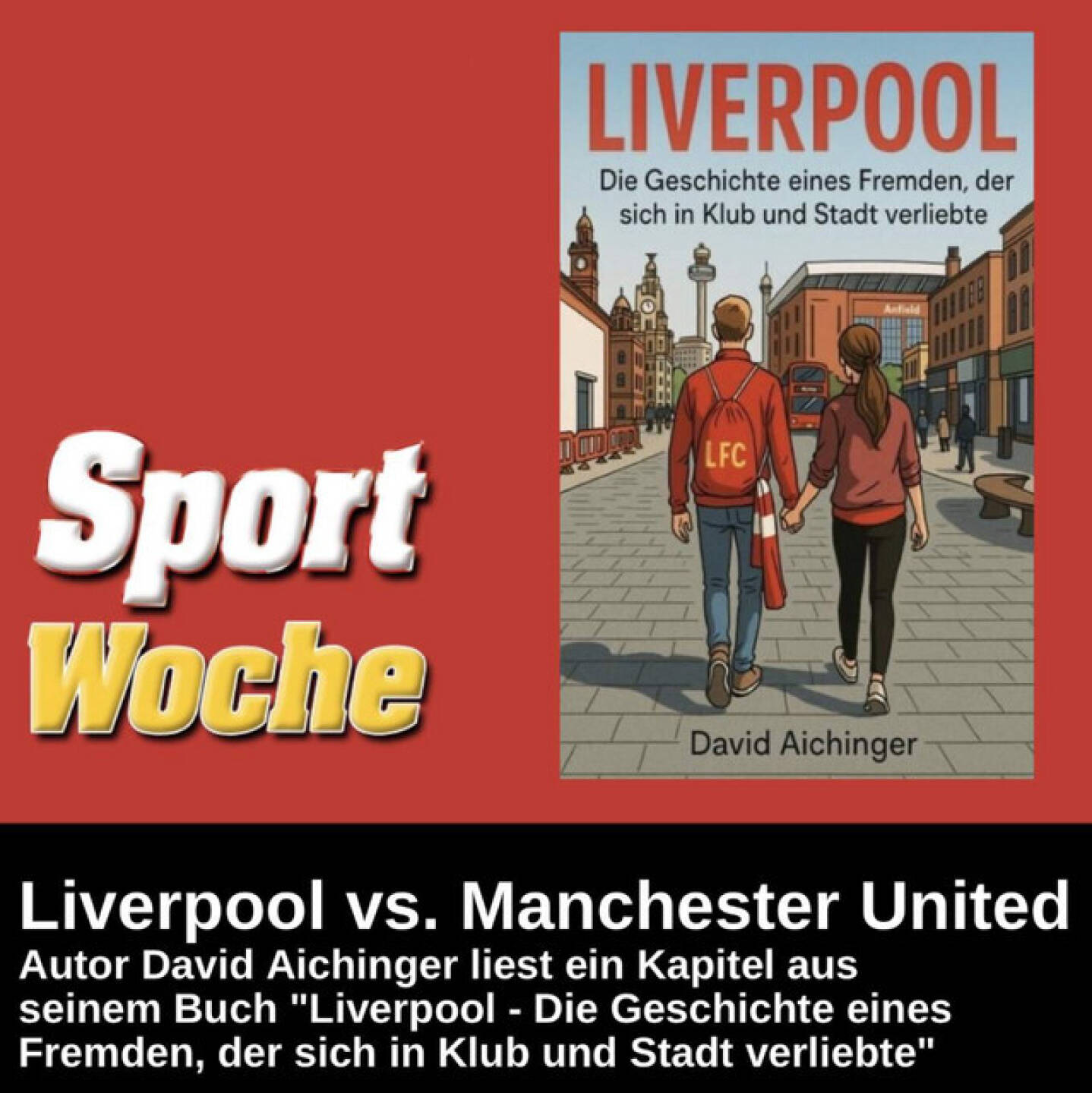 https://open.spotify.com/episode/1sKNrOGzVVnSwM1qiKrBds
SportWoche-Podcast: Leseprobe aus dem Buch Liverpool, eingesprochen vom Autor selbst, David Aichinger - <p>&bdquo;Liverpool. Die Geschichte eines Fremden, der sich in Klub und Stadt verliebte ist auch die Geschichte von Autor David Aichinger aus Auersthal nahe Wien. Der Sportjournalist machte aus seiner Liebe gleich 304 Seiten. Da ich ein &auml;hnliches Projekt gerade mit der Wiener B&ouml;rse, verwoben mit meiner eigenen Geschichte, mache, denke ich auch viel an H&ouml;rb&uuml;cher. Und so hab ich David gebeten, doch mal just for fun ein Kapitel f&uuml;r diesen Podcast einzulesen. Ich denke, da sollte ein H&ouml;rbuch entstehen. Das Intro spricht ebenfalls ein Liverpool-Fan: Maxim Petzwinkler, der f&uuml;r seine ABA im Rahmen der Matura einen Sportpodcast w&auml;hlte. <br>
<br>
<a href=https://www.amazon.de/Liverpool-Geschichte-eines-Fremden-verliebte/dp/3384665546 target=_blank>https://www.amazon.de/Liverpool-Geschichte-eines-Fremden-verliebte/dp/3384665546</a><br>
<br>
Siehe auch: ABA Maxim Petzwinkler - Medien und Marketing im Profisport feat. Hans Huber und Hannes Roither: <a href=https://audio-cd.at/page/podcast/8350/ target=_blank>https://audio-cd.at/page/podcast/8350/</a><br>
<br>
Die Marke, Patent, Rechte und das Archiv der SportWoche wurden 2017 von Christian Drastil Comm. erworben, Mehr unter <a href=http://www.sportgeschichte.at target=_blank>http://www.sportgeschichte.at</a> . Der neue SportWoche Podcast ist eingebettet in &bdquo; Wiener B&ouml;rse, Sport, Musik (und mehr)&ldquo; auf <a href=http://www.audio-cd.at target=_blank>http://www.audio-cd.at</a>  und erscheint, wie es in Name SportWoche auch drinsteckt, w&ouml;chentlich. Bewertungen bei Spotify oder Apple machen mir Freude: <a href=http://www.audio-cd.at/spotify target=_blank>http://www.audio-cd.at/spotify</a> , <a href=http://www.audio-cd.at/apple target=_blank>http://www.audio-cd.at/apple</a> . <br>
<br>
Unter <a href=http://www.sportgeschichte.at/sportwochepodcast target=_blank>http://www.sportgeschichte.at/sportwochepodcast</a> sieht man alle Folgen, auch nach H&ouml;rer:innen-Anzahl gerankt.</p>