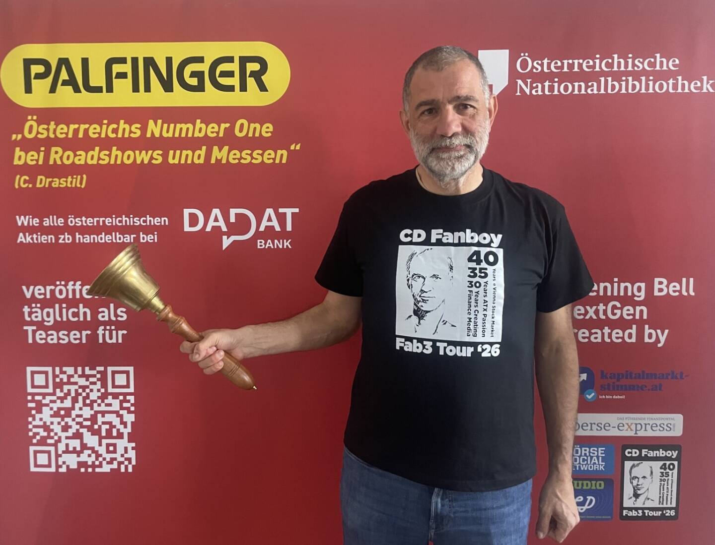 Egon Theiner l&auml;utet die Opening Bell f&uuml;r Montag. In seinem egoth-Verlag wird das Fanboy-Buch zur j&uuml;ngeren Geschichte der Wiener B&ouml;rse erscheinen, erste M&ouml;glichkeit mit Prost, ATX unter http://www.audio-cd.at/fanboybuch