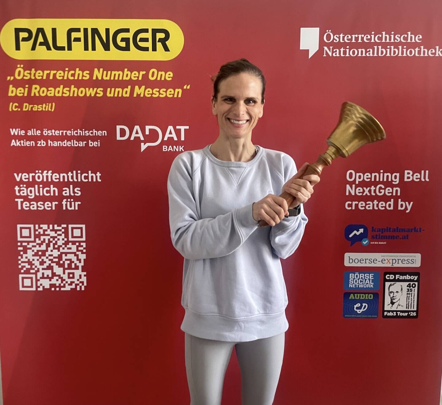 Elisabeth Niedereder l&auml;utet die Opening Bell f&uuml;r Dienstag. Die insgesamt 26fache Staatsmeisterin &uuml;ber 400m, 800m und 1500m ist mit ihrer Firma Tristyle und dem Claim Push your limit unterwegs
