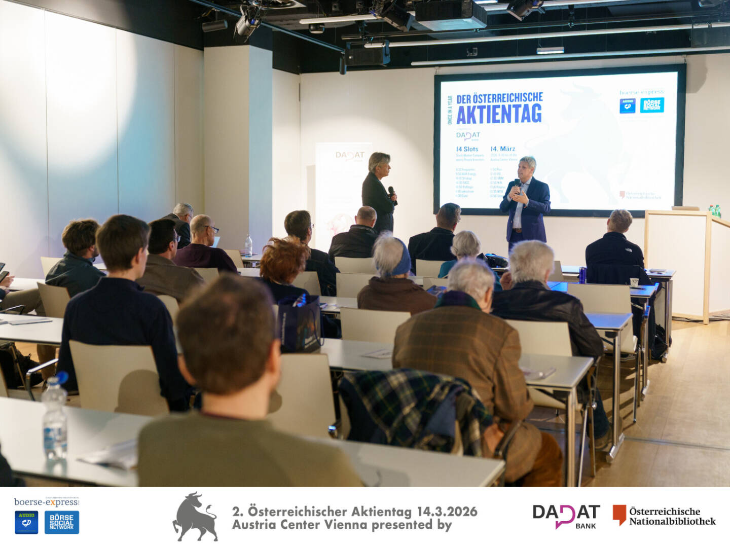 Robert Gillinger (B&ouml;rse Express), Michael Trcka, CFO WEB Windenergie, Bild: Martina Draper f&uuml;r kapitalmarkt-stimme.at