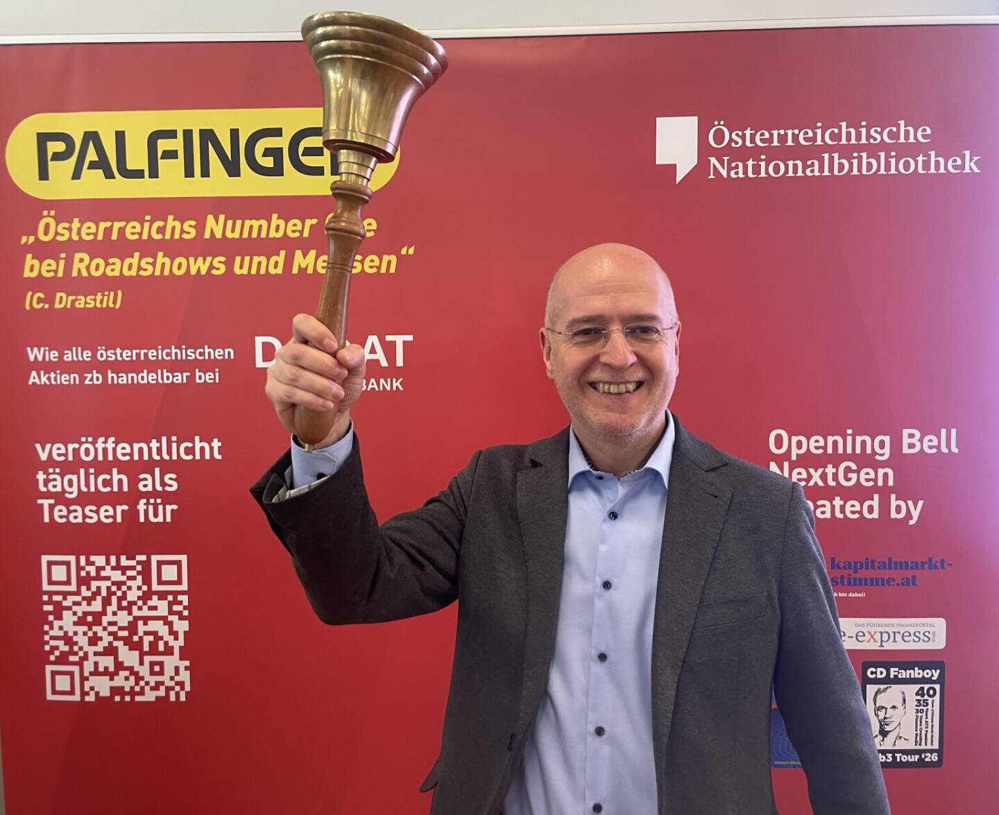 Erwin Hof l&auml;utet die Opening Bell f&uuml;r Mittwoch. Der Seminar-Chef der Wiener B&ouml;rse weist in den Bildungsangeboten gerne auf den 8.4. hin. 1869 ist mit der Porr die &auml;lteste noch notierte Gesellschaft an die Wiener B&ouml;rse gegangen. Happy 157 Jahre!