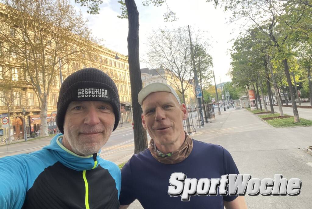 Vor dem VCM 2026 in die Gegenrichtung gelaufen - mit Organisator Johannes Pepelnik, er ist auch unser Anwalt  (19.04.2026) 
