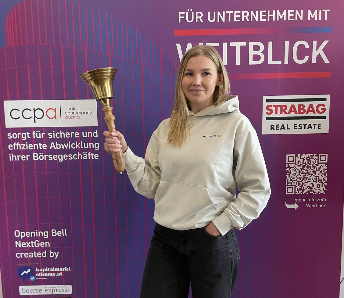 Lina Mosentseva l&auml;utet die Opening Bell f&uuml;r Donnerstag. Sie arbeitet mit Ritschy Dobetsberger im mumak.me-Team f&uuml;r die Umbrella-Strategie. Heute ist eine neue Folge Inside Umbrella mit Ritschy live gegangen