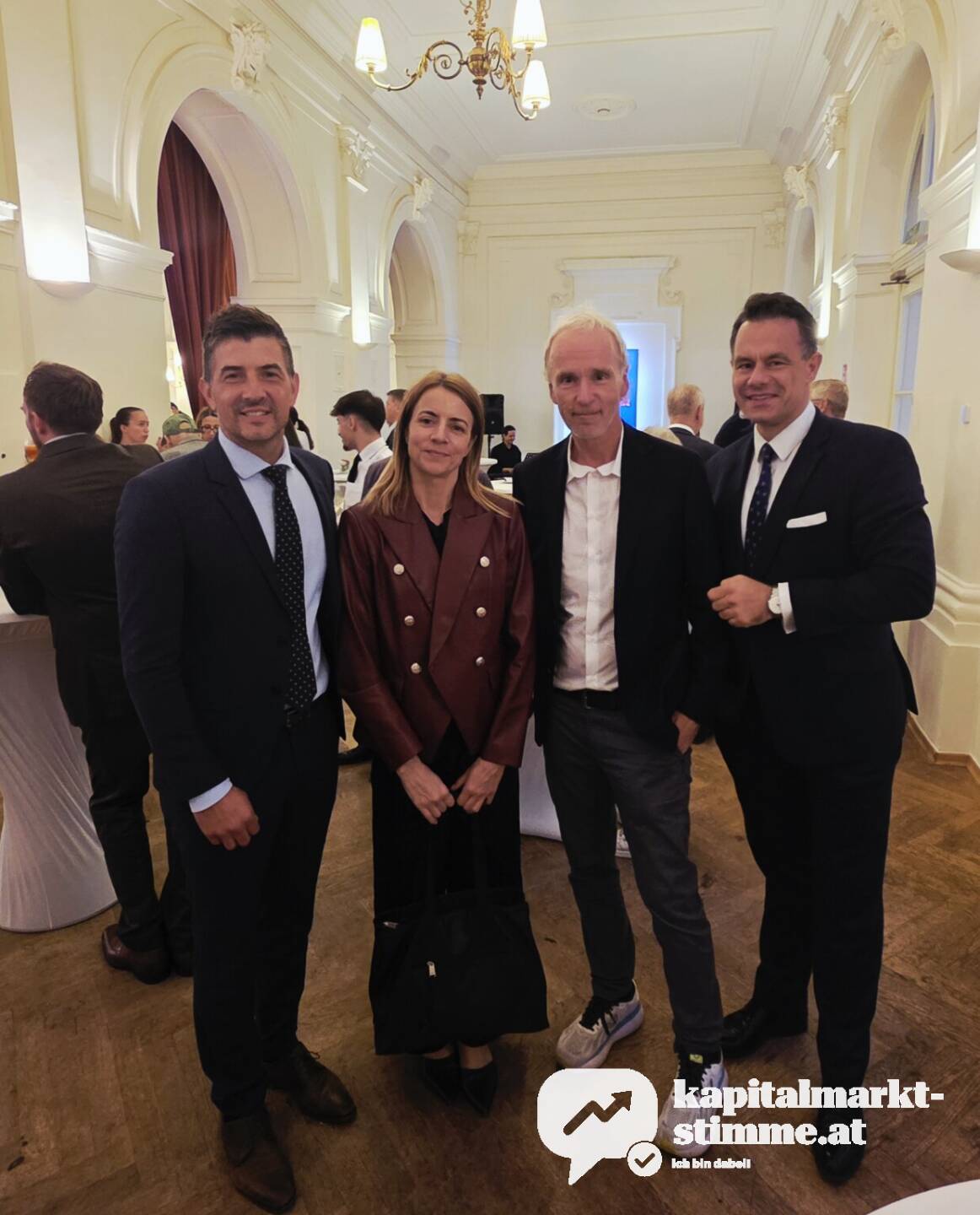 Mit den B&ouml;rsechefs Marko Bombac (Laibach) und Wien (Christoph Boschan) und Christine Petzwinkler