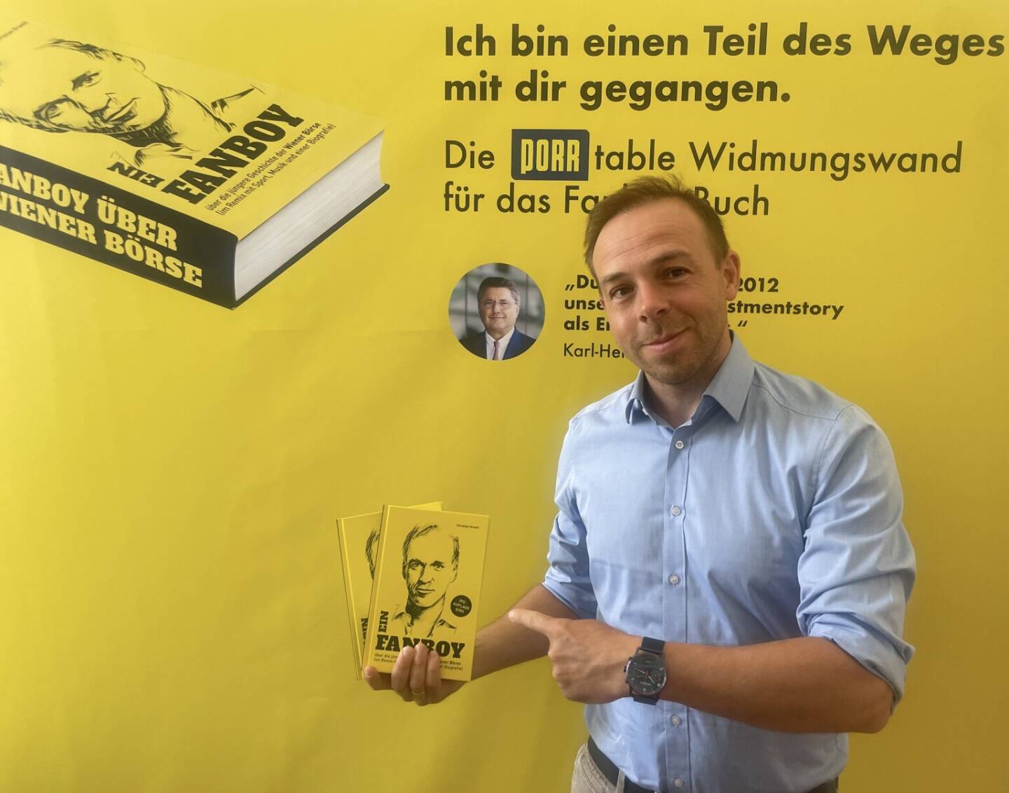 Paul Trummer mit dem Fanboy-Buch