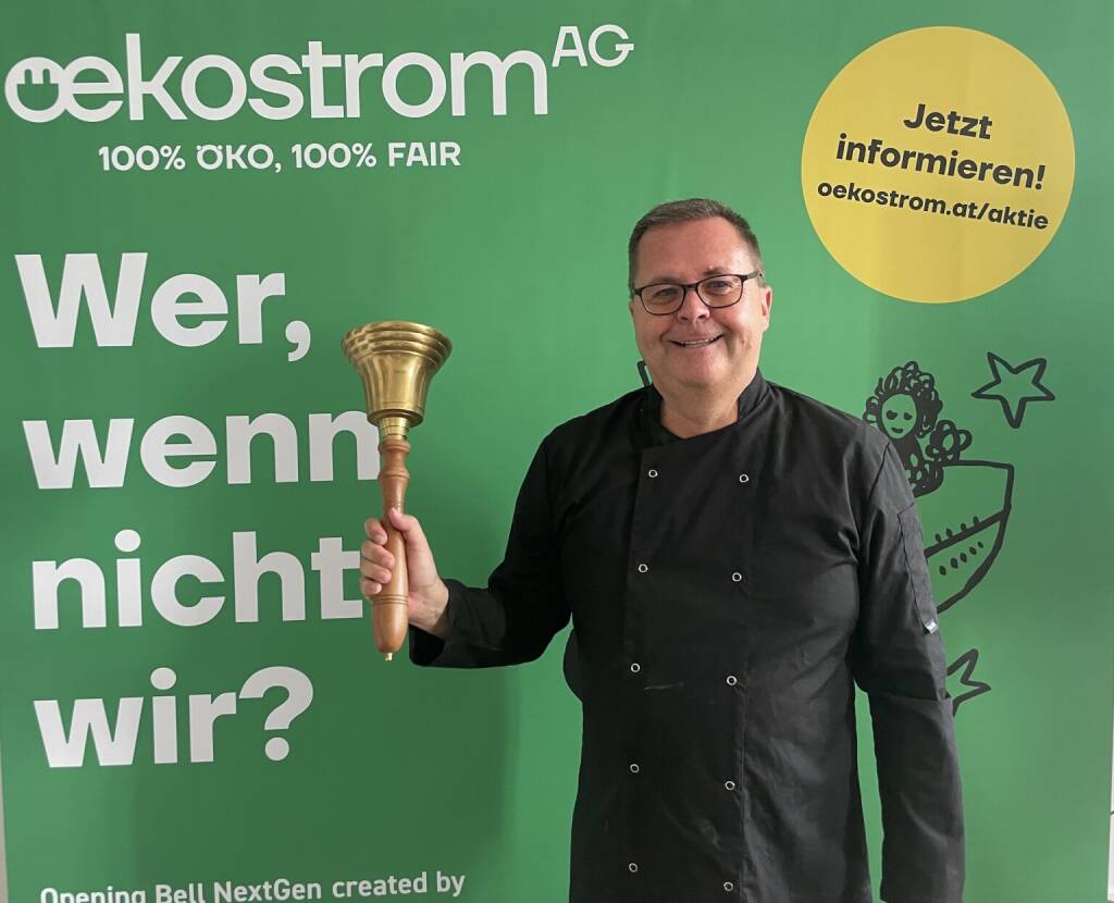 Gerhard Rauscher läutet die Opening Bell für Mittwoch in der Kochjacke. Der Ex-Banker und Szenewirt freut sich in seinen Lokalen Panigl in 1080 Wien und Cantina Friulana in 1010 Wien natürlich auch über Gäste aus der Finanzbranche (22.07.2026) 