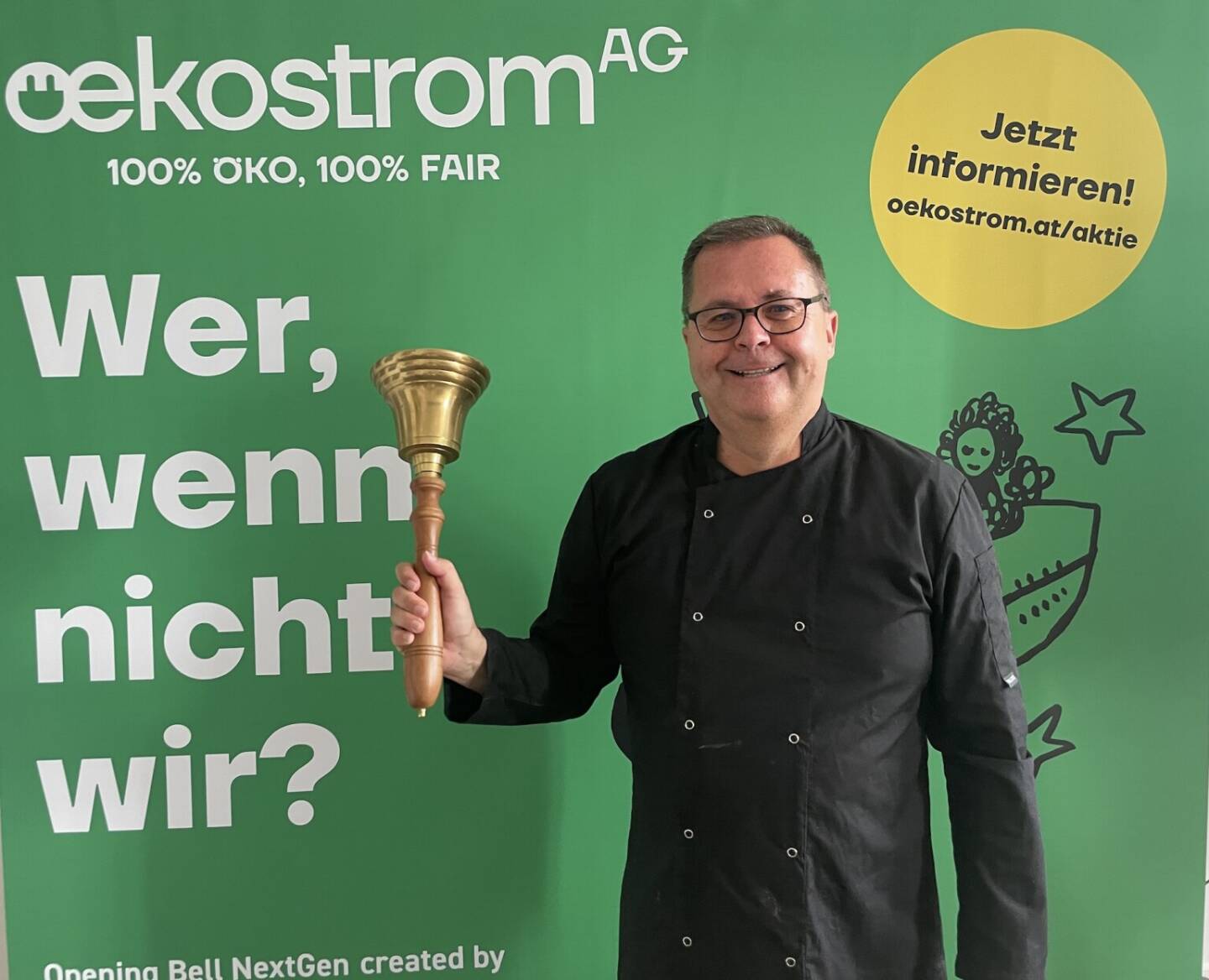 Gerhard Rauscher l&auml;utet die Opening Bell f&uuml;r Mittwoch in der Kochjacke. Der Ex-Banker und Szenewirt freut sich in seinen Lokalen Panigl in 1080 Wien und Cantina Friulana in 1010 Wien nat&uuml;rlich auch &uuml;ber G&auml;ste aus der Finanzbranche