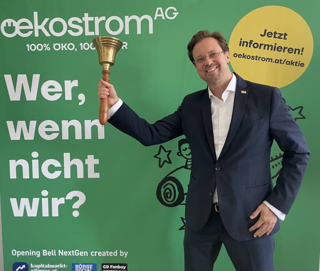 Christian Schreckeis läutet die Opening Bell für Donnerstag. Der Abteilungsleiter für Emissions- und Portfoliomanagement, Investor Relations und Bundeshaushalt bei der Österreichischen Bundesfinanzierungsagentur verweist auf Rekordumsätze bei österreichischen Bundesanleihen am Sekundärmarkt  (30.07.2026) 