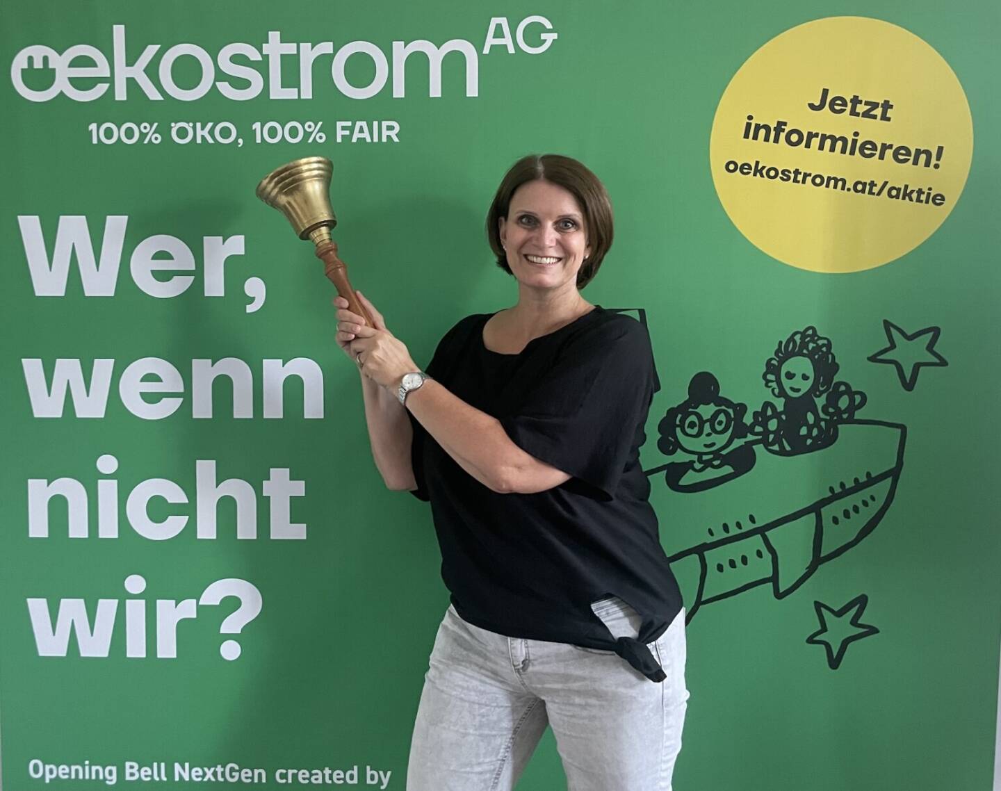 Bettina Zeman l&auml;utet die Opening Bell f&uuml;r Montag. Mit dem Exportfinanzierungsteam der OeKB unterst&uuml;tzt sie exportorientierte Unternehmen, auch aus dem b&ouml;rsenotierten Bereich, bei ihrem Finanzierungsmix
