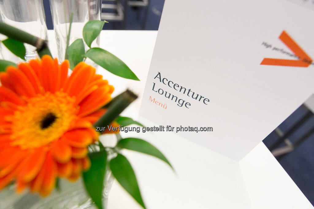 Accenture Lounge, Programm, Blume, © Accenture GmbH/APA-Fotoservice/Draper (19.09.2013) 